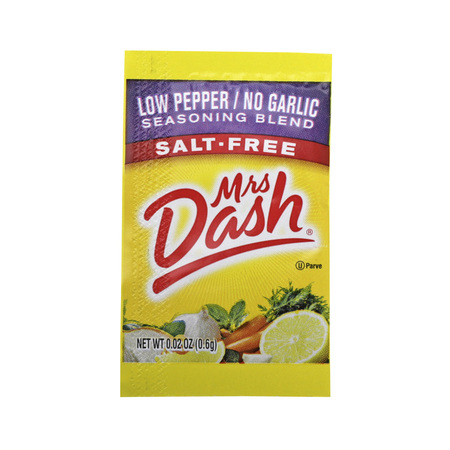 MRS. DASH Mrs. Dash Low Pepper No Garlic Seasoning Blend .02 oz. Packet, PK500 80260537